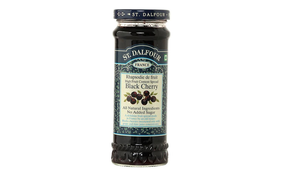 St. Dalfour Black Cherry Spread    Glass Jar  284 grams